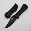 Aux Mfg Deadhead Pocket Bowie Crossbar Lock w/ Black Micarta 14C28N Black PVD Blade Production Series