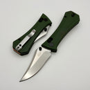 Aux Mfg Deadhead Pocket Bowie Crossbar Lock w/ Green Micarta 14C28N Blade Production Series