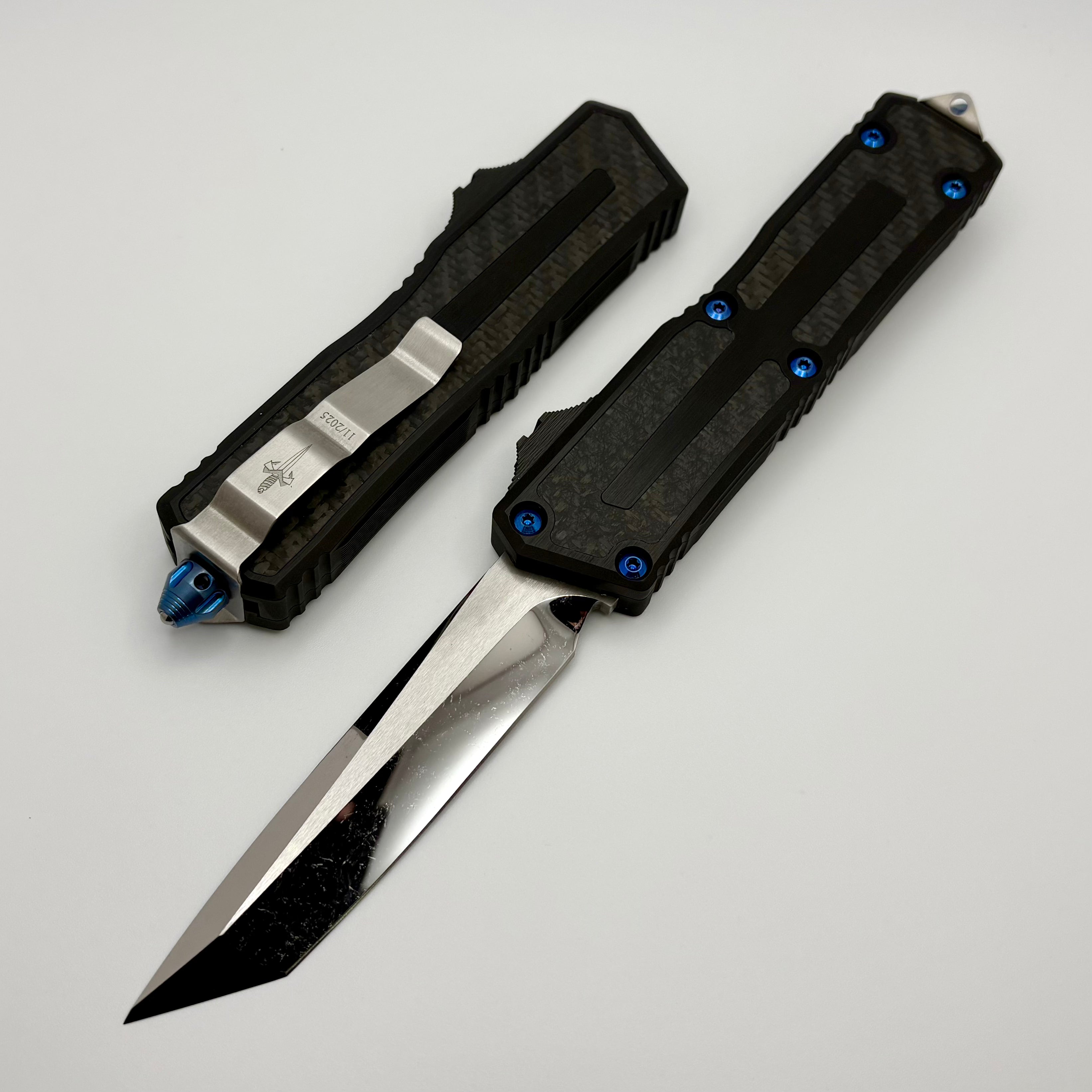 Foraged Ice Chisel Marfione Custom Scarab 2 Gen 3 Cracked Ice Chisel Tanto w/ Hefted Blac