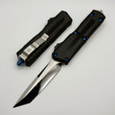 Marfione Custom Scarab 2 Gen 3 Cracked Ice Chisel Tanto w/ Hefted Black Aluminum Carbon Fiber Inlaid Handle & Blue Accents