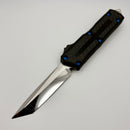 Marfione Custom Scarab 2 Gen 3 Cracked Ice Chisel Tanto w/ Hefted Black Aluminum Carbon Fiber Inlaid Handle & Blue Accents