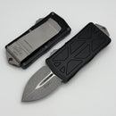 Microtech Exocet Black Aluminum Handle w/ D/E Apocalyptic 157-10AP
