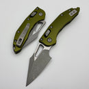 Microtech Knives Manual M-Stitch RAM LOK OD Green Smooth Aluminum Handles & Apocalyptic M390MK 169MRL-10APOD