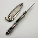 Marfione Select Microtech Socom Delta Ram-Lok w/ Titanium Handles & Flamed Accents & Spear Point Stonewash M390MK 159RL-10SMS5