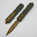 Microtech Dirac Delta D/E Cerakote Moss Green 227-1MG-C26
