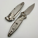 Marfione Select Microtech Socom Ram-Lok Titanium Frag Handles w/ Flamed Accents & Spear Point Stonewash M390MK 160RL-10FRSMS5