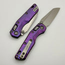 Microtech Marfione Select MSI RAM LOK Mini Slab Side Purple Haze Titanium Handles w/ Double Vapor Accents & Purple Accents & Stonewash M390MK 210M-10MS6