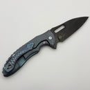 Mechforce Knives Sentry Rick Lala Collab PVD Black Scroll Pattern Titanium & PVD Black M390 (In House Modified)