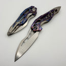 We Knife Arrakis Gray Integral Titanium w/ Flamed Titanium Inlay Hand Rubbed Satin Vanax Blade 906K