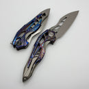 We Knife Arrakis Gray Integral Titanium w/ Flamed Titanium Inlay Hand Rubbed Satin Vanax Blade 906K