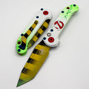 Microtech Knives LUDT Gen III Smooth Handle Ghost Busters Caution Tape Tanto NCB Exclusive Signature Series 1136S-1GBS-XGB One Per Household