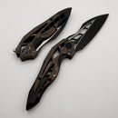 We Knife Arrakis Gray Integral Titanium w/ Copper Foil Carbon Fiber and Black Stonewashed Vanax Blade 906CF-E