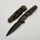 We Knife Dressytak Skeletonized Bronze Titanium handle w/ Black Stonewashed M390 Blade WE25059B-1