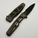 We Knife Dressytak Skeletonized Bronze Titanium handle w/ Black Stonewashed M390 Blade WE25059B-1