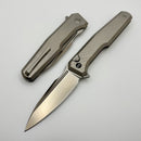We Knife Dressytak Gray Titanium handle w/ Satin M390 Blade WE25059-2