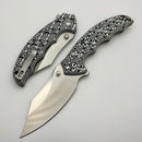 Civivi Pentad Black/White Vortex Micarta Handle w/ Satin Nitro-V Blade C24068-3