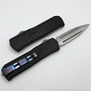 Medford Knife Merc-1 OTF Dagger S45 Tumbled D/E & Black Aluminum Handle w/ Flamed Accents