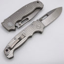 Demko Knives MG AD20 Exclusive Drop Point Two Tone MagnaCut & Textured Titanium ONE PER HOUSEHOLD