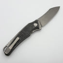 Hawk Designs Talon Black Camo Carbon Overlay Brightwashed Titanium Handles & Brightwashed M390