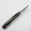 Hawk Designs Talon Black Camo Carbon Overlay Brightwashed Titanium Handles & Brightwashed M390