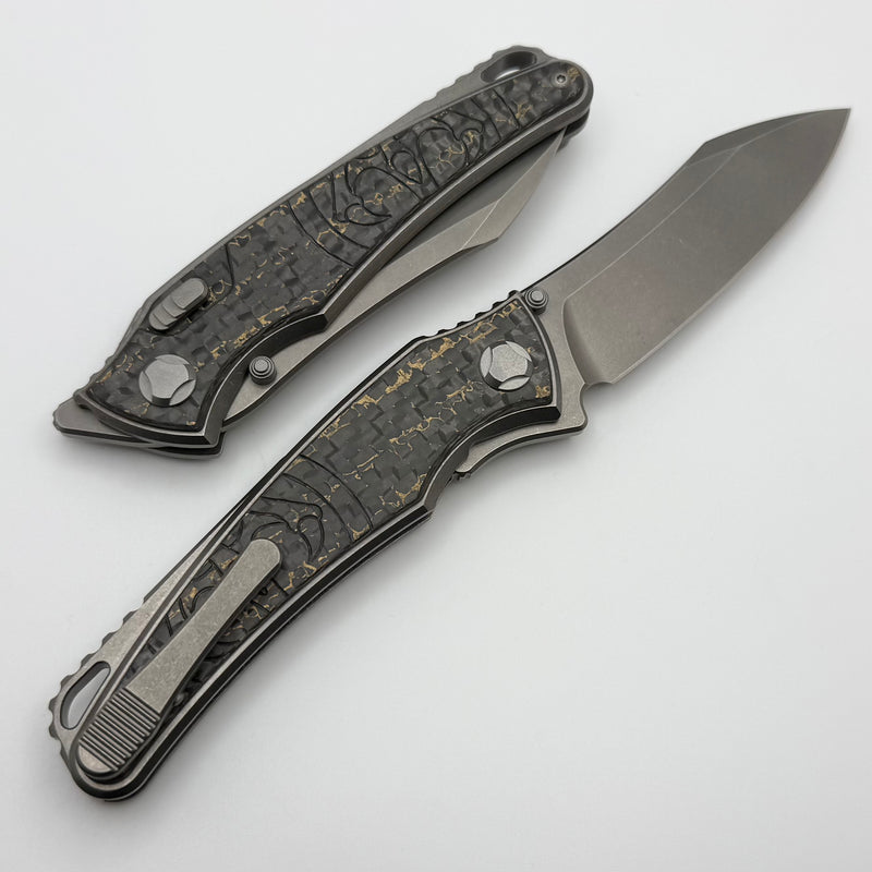 Hawk Designs Talon Snakeskin Gold Carbon Overlay Brightwashed Titanium
