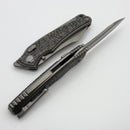 Hawk Designs Talon Snakeskin Gold Carbon Overlay Brightwashed Titanium Handles & Brightwashed M390
