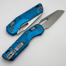 Microtech Knives MSI RAM LOK Blue Frag Aluminum & Stonewash M390MK 210-10FRBL