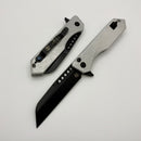 Heretic Knives M/A Jinn Flipper w/ Blizzardworn Aluminum Handles & Battle Black MagnaCut H213-8A-BLZ