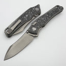 Hawk Designs Talon TechnoCarbo White Overlay Brightwashed Titanium Handles & Brightwashed M390