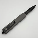 Microtech Dirac Delta Double Edge Black Tactical Partial Serrated w/ Natural Clear Handle 227-2NC