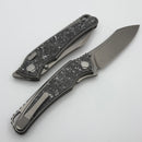 Hawk Designs Talon TechnoCarbo White Overlay Brightwashed Titanium Handles & Brightwashed M390