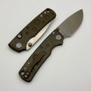 Vosteed Porcupine Ti Slim S90V Blade and Antique Brasswash Titanium Handle A4807