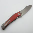 Hawk Designs Talon Pulse Red Glass Overlay Brightwashed Titanium Handles & Brightwashed M390