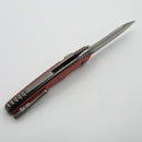 Hawk Designs Talon Pulse Red Glass Overlay Brightwashed Titanium Handles & Brightwashed M390