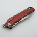 Hawk Designs Talon Pulse Red Glass Overlay Brightwashed Titanium Handles & Brightwashed M390
