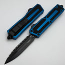 Microtech Scarab 2 Gen 3 Tactical D/E Full Serrated w/ Blue Handle 1280-3BL