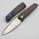 Reate Knives PL-6 Red/Black Micarta Handles & Belt Satin Nitro-V