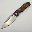 Kunwu & Metal Complex Excalibur Anodized Rain Drop Abstract Textured Titanium Handles w/ Satin Vanax (In House Modified)