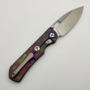 Kunwu & Metal Complex Excalibur Anodized Rain Drop Abstract Textured Titanium Handles w/ Satin Vanax (In House Modified)