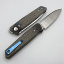 Reate Knives PL-6 Green/Black Micarta Handles & Belt Satin Nitro-V