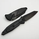 Microtech Socom Elite Warcom Shadow w/ Black Handles & Carbon Fiber Inlays & DLC 259-1DLCTCFISH