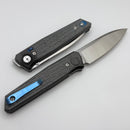 Reate Knives PL-6 Black Micarta Handles & Belt Satin Nitro-V