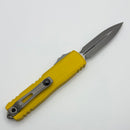 Microtech UTX-85 Gen IV w/ Yellow Handle & Apocalyptic D/E M390MK 12324-10APYW