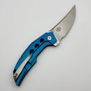 Reate Knives Velocity Tashi Bharucha Bead Blast Anodized Blue Titanium Handles & Elmax (In-House Modified)