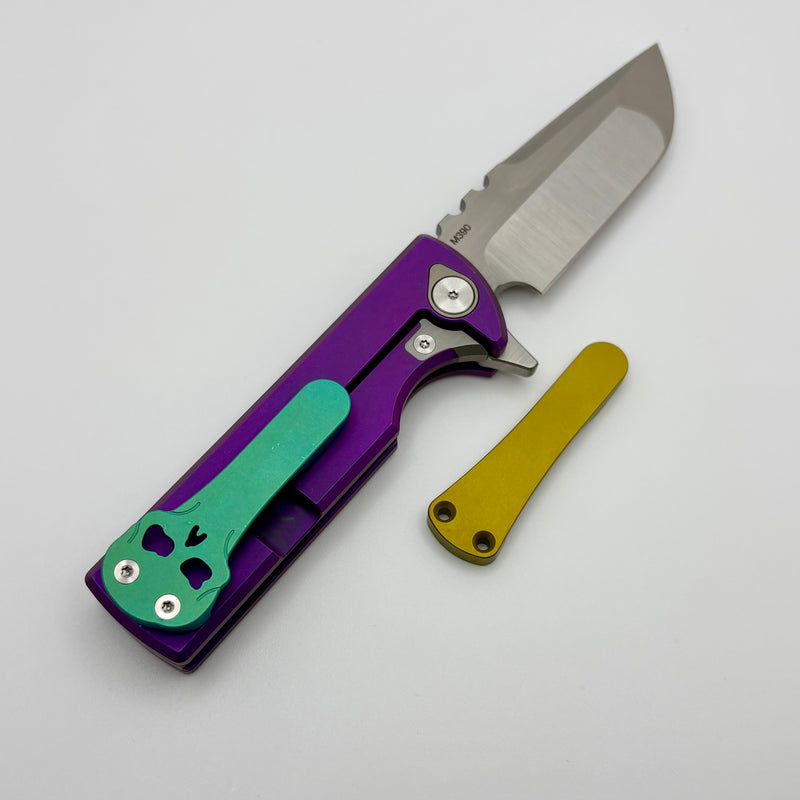 アドベンチャーカルテル、アンコウＥX。 Chaves Knives T.A.K Ambidextrous Knife Drop Point M390 & Teal Anodized