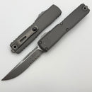 Microtech Ultratech Gen IV D/E Apocalyptic Part Serrated w/ Natural Clear Handle 11224-11APNC