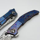 Custom Knife Factory Persian Full Dress ZircuTi Integral w/ Superconductor Collar & Damasteel