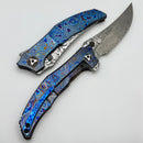 Custom Knife Factory Persian Full Dress ZircuTi Integral w/ Superconductor Collar & Damasteel