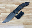 Custom Knife Factory & Anthony Marfione Sokosha "Mini" Blackwash w/ Multi Color Carbon Fiber