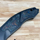Custom Knife Factory & Anthony Marfione Sokosha "Mini" Blackwash w/ Multi Color Carbon Fiber